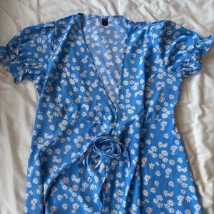 Emery Rose Blue Floral Maxi Dress